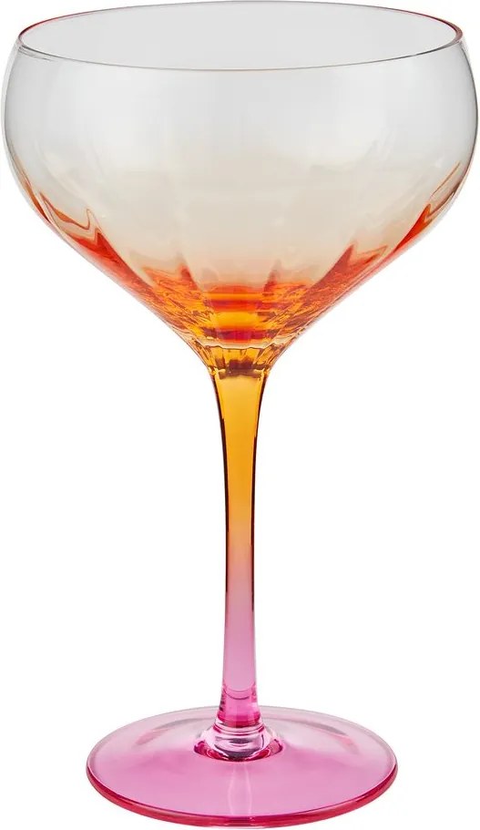 DIVINE koktél pohár 380ml, narancs/pink