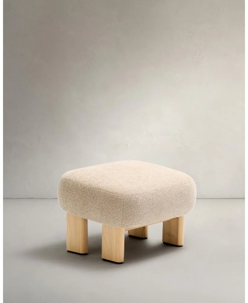 Bézs zsenília lábtartó Nema – Kave Home