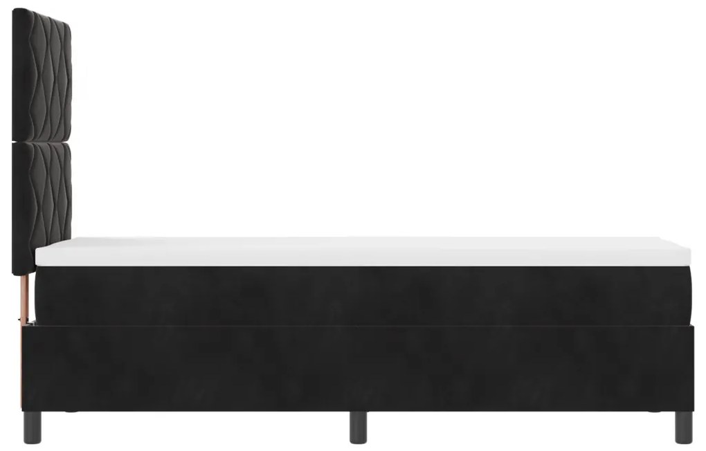 Boxspring ágy matraccal és LED-del Fekete 80x200 cm Bársonyos