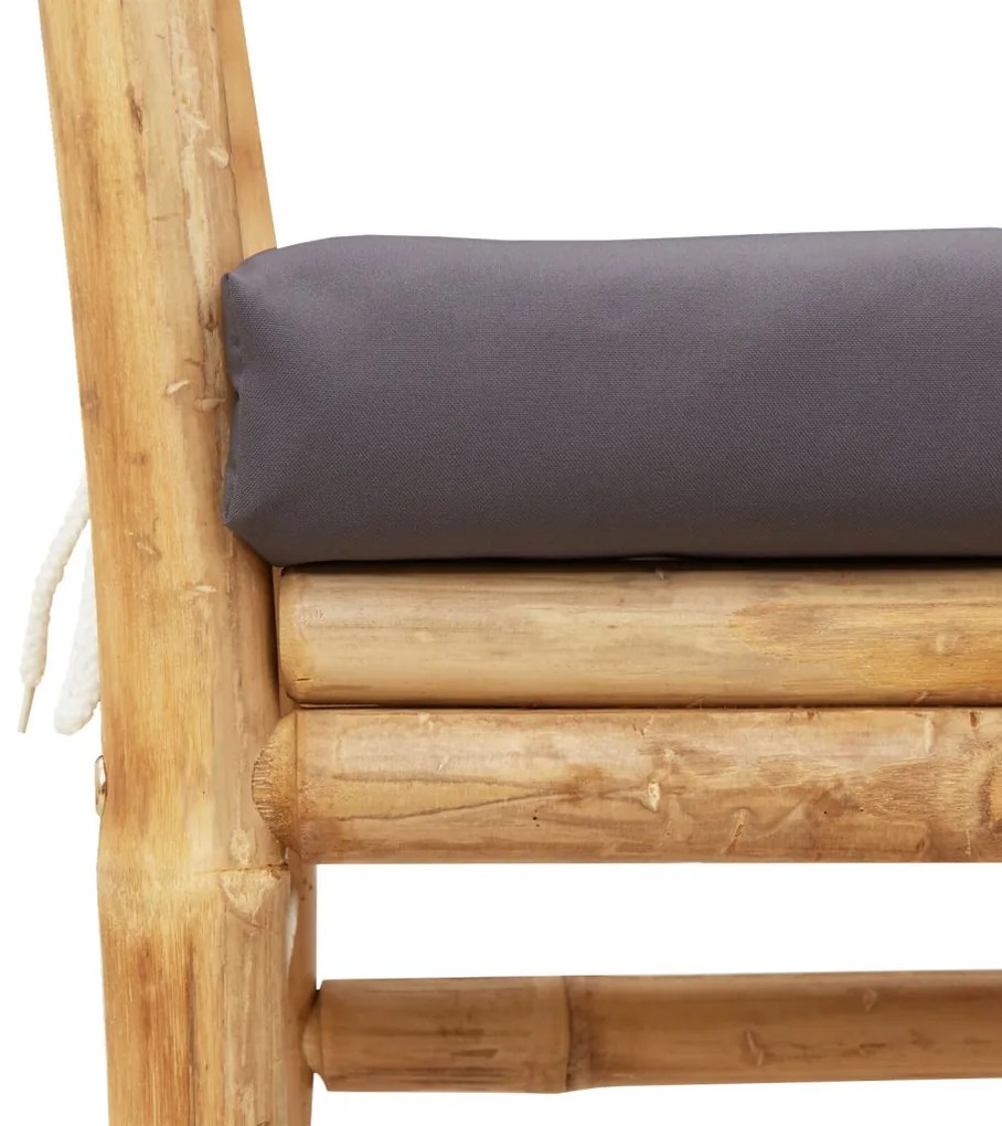 Kerti pad párnával, 110 cm Bambusz