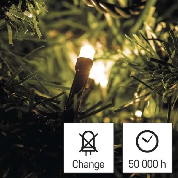 LED Karácsonyi fényfüzér kültéri 120xLED/3xAA 8,9m IP44 meleg fehér