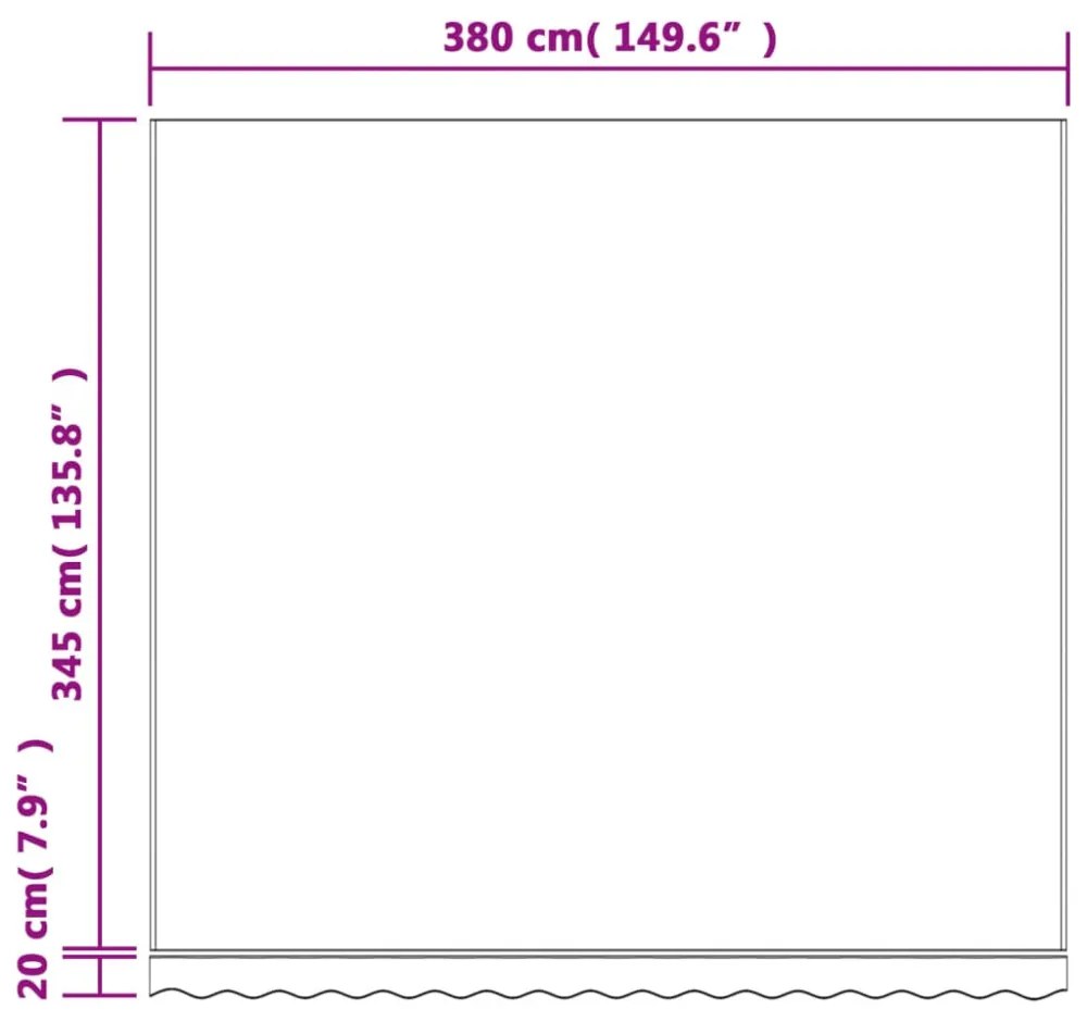 többszínű csíkos pótszövet napellenzőhöz 4x3,5 m