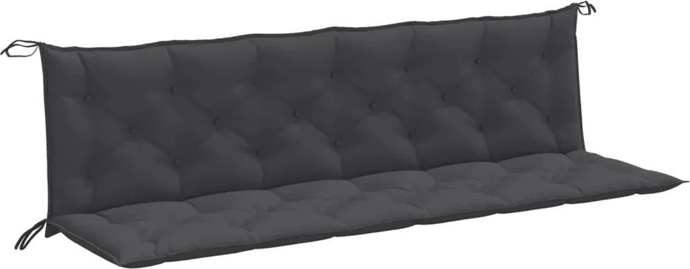 vidaXL 2 db melange antracitszürke szövet kerti padpárna 200x50x7 cm