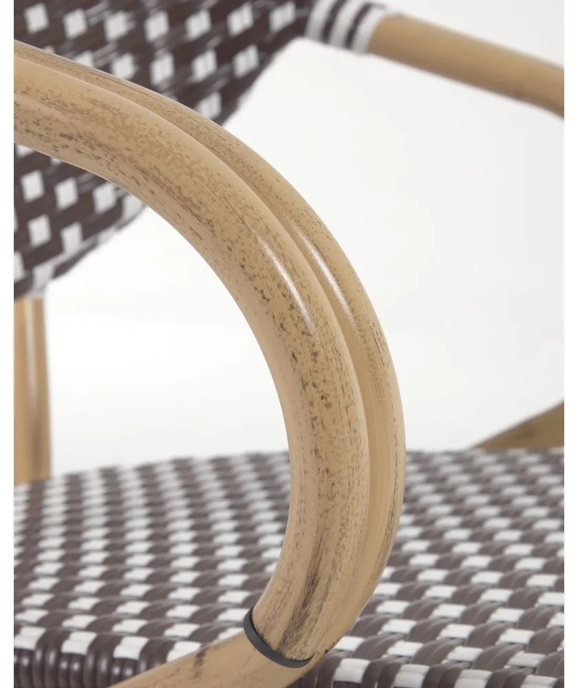 Barna fém-műanyag kerti szék Marilyn – Kave Home