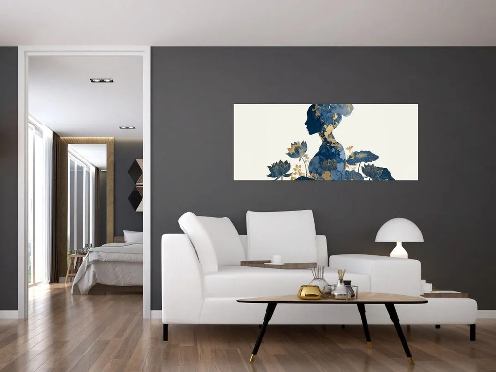 Kép - Márvány női profil (120x50 cm)