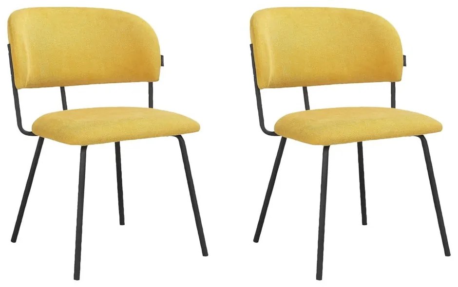 Sárga étkezőszék szett 2 db-os Claudia – Støraa