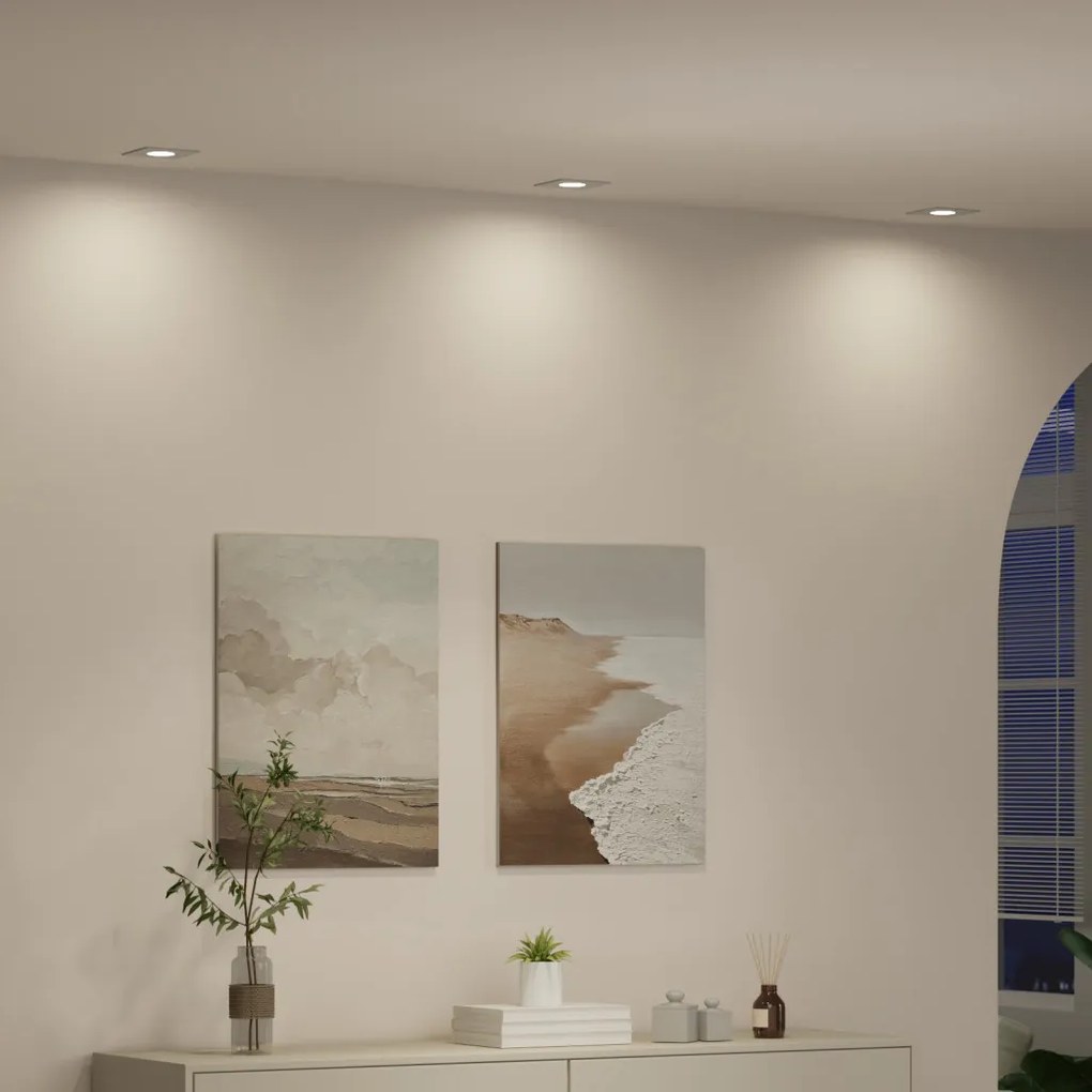 Beépített Spotlámpák 6 db Négyzet GU10 Fehér 91x91 mm