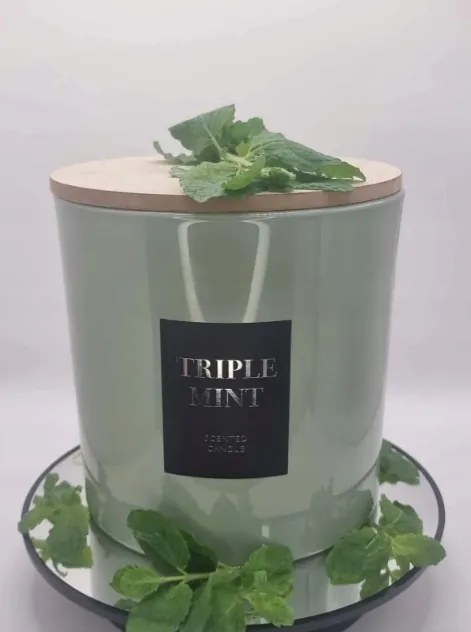 Nagy Gyertya Illatgyertya 15x15cm 720g Triple Mint