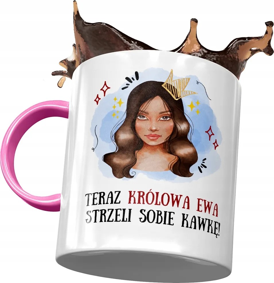 Rózsaszín Bögre Éva Barátnő Feleség Ajándék Nyomtatott Fotóval