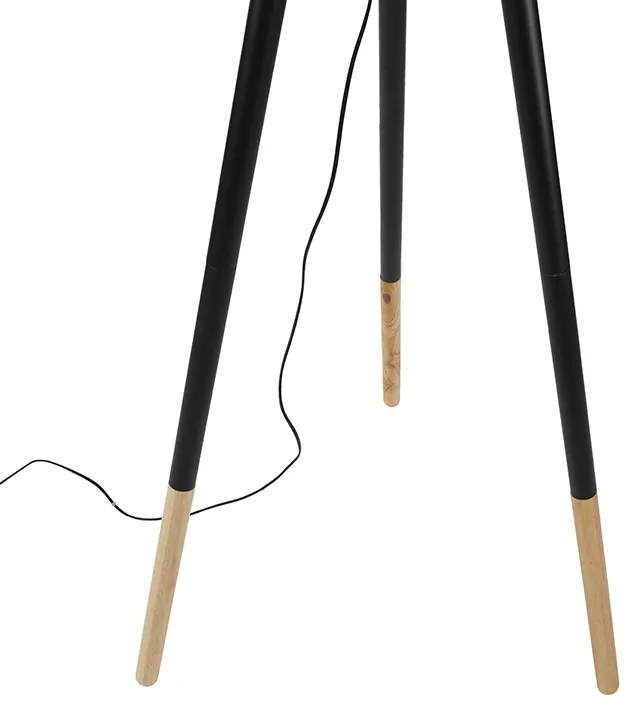 Asztali és állólámpa szett fekete árnyékolóval - Pip