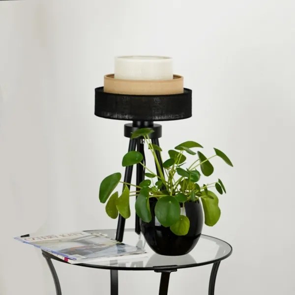 Brilagi - ASPEN LUNETA asztali lámpa 1xE27/15W/230V fekete/beige/krém