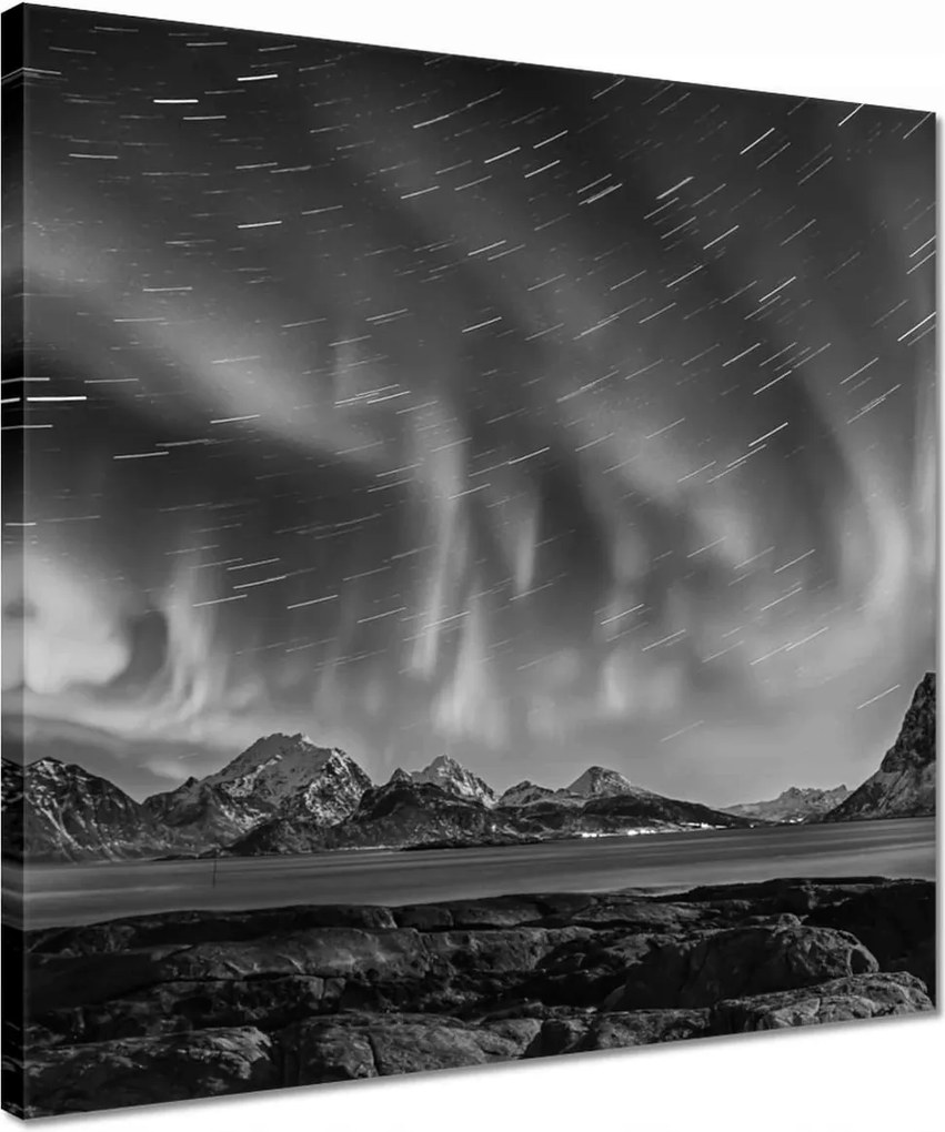 Vászonkép 40x40 Északi fény Norvégia