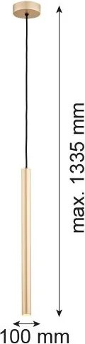 ARGON 8327 RIO Hengeres Függesztett Lámpa Arany LED IP20