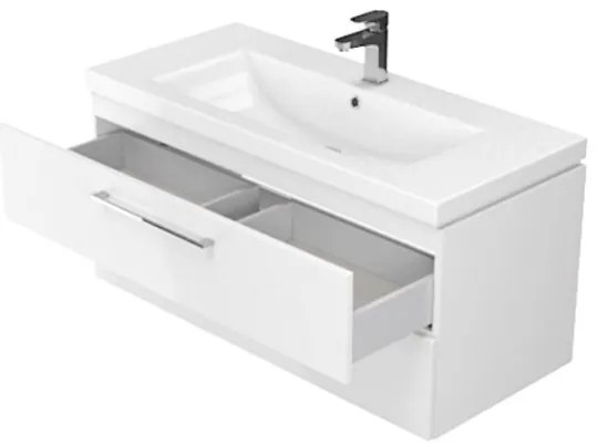 Cersanit S801-149-DSM - LARA 80 cm fehér fali fürdőszobaszekrény mosdóval