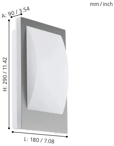 Eglo 97239 - LED fényerőszabályozható kültéri lámpatest VERRES-C 1xE27/9W/230V BT IP44