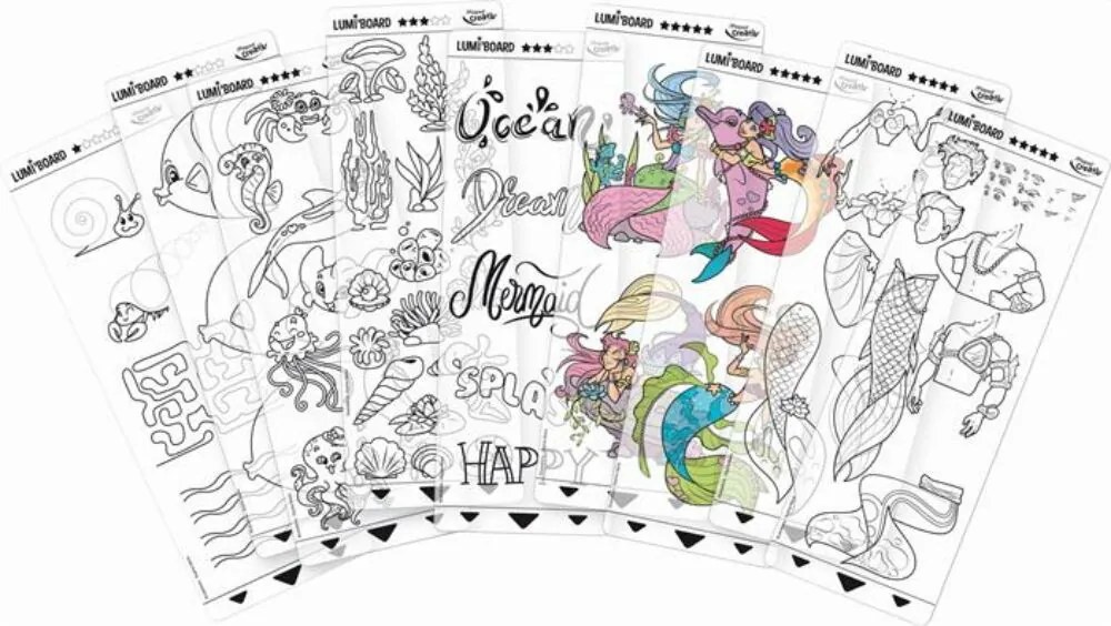 Kreatív rajzkészlet, hableány, MAPED CREATIV Lumi Board (IMAC904101)