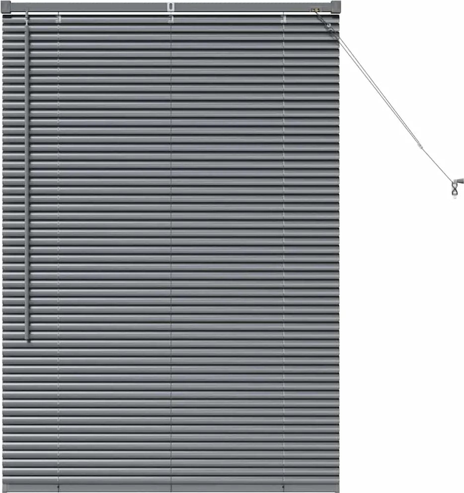 vidaXL Zsalugáter Redőnyök Sötétszürke 130 x 85 cm Alumínium