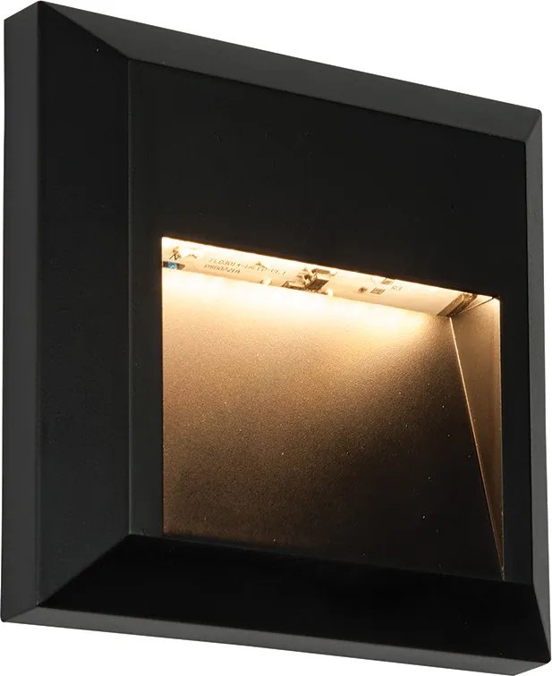 ENDON 61219 SEVERUS Modern Kültéri Fali Lámpa Fekete, Átlátszó LED IP44