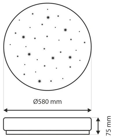 LED Dimmelhető mennyezeti lámpa LIKA LED/60W/230V 2700-6500K  + távirányító