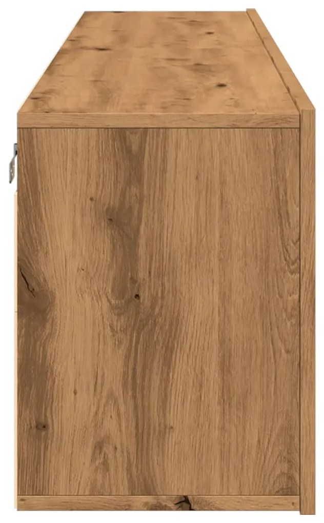 2 db kézműves tölgy falra szerelhető TV-szekrény 80x30x41 cm