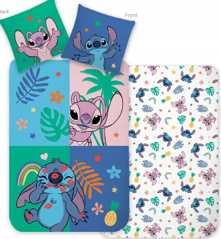 Disney Lilo és Stitch, A csillagkutya Joyful Jungle ágyneműhuzat 140×200cm,