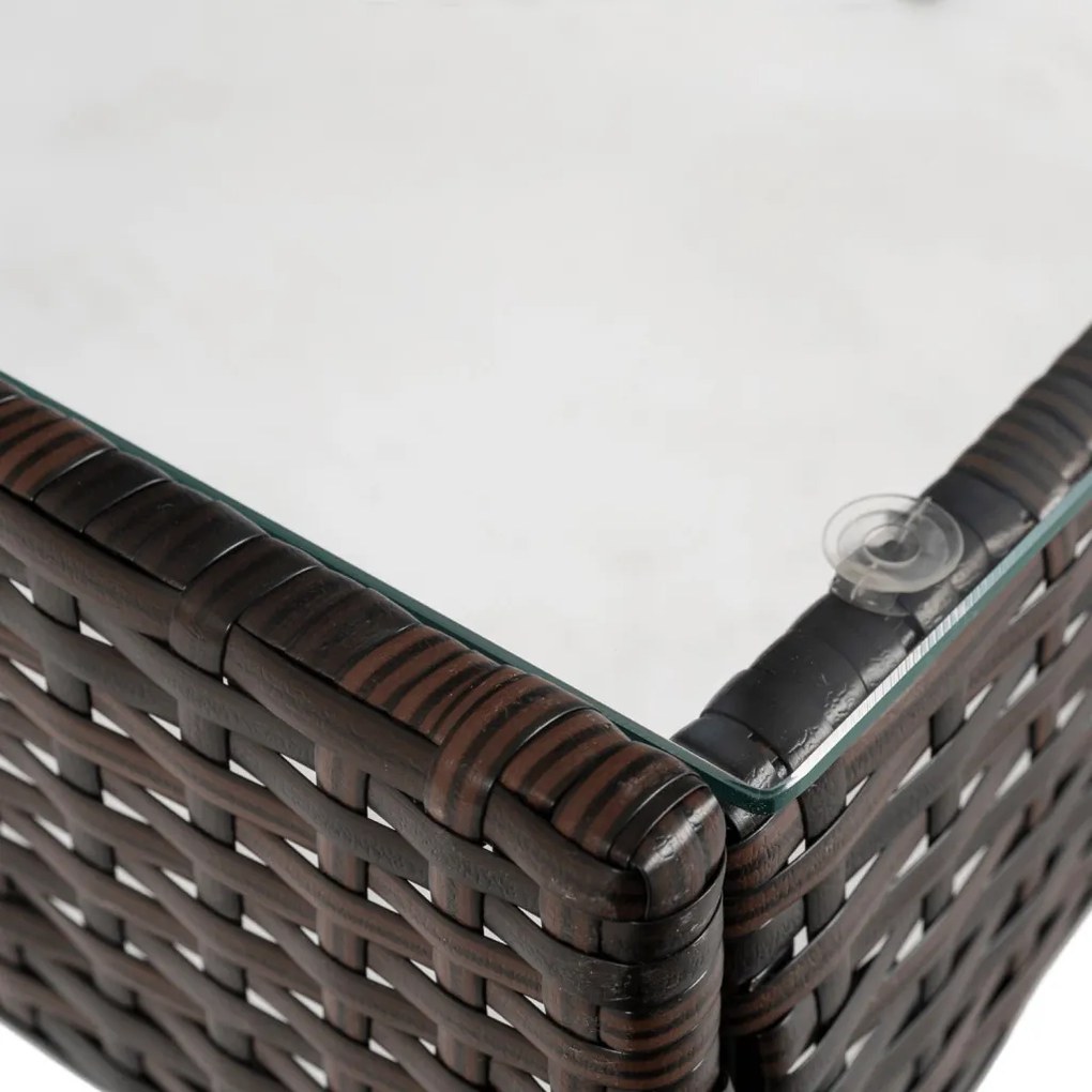 Kerti bútor szett barna/bézs színben – MISSISIPI