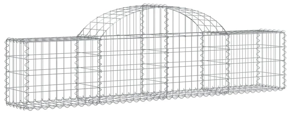 14 db íves horganyzott vas gabion kosár 200x30x40/60 cm