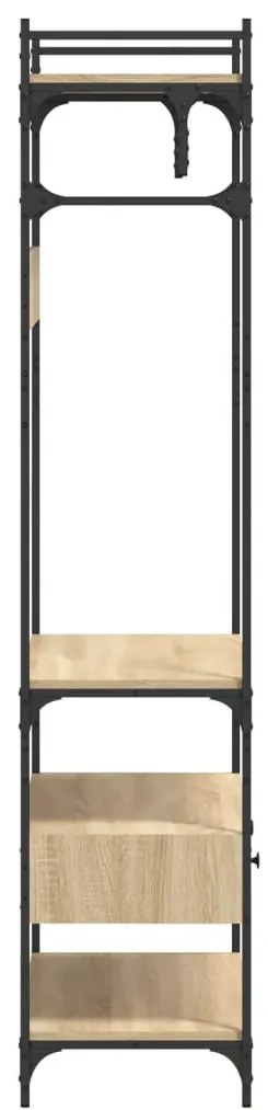 sonoma tölgy szerelt fa ruhásszekrény fiókokkal 89x39x184,5 cm