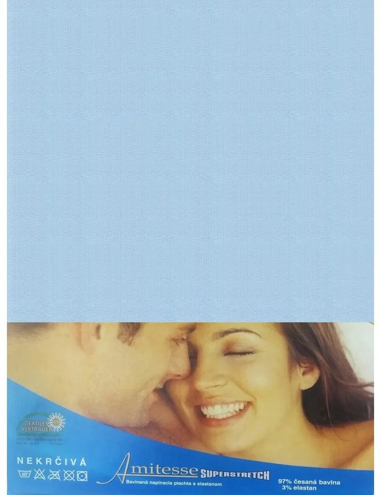 EMI kék szupersztreccs lepedő, 90x200-as lap