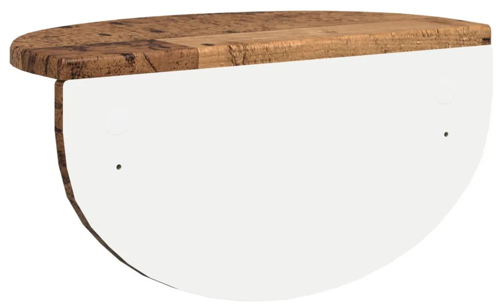 vidaXL Falpolc Falra szerelhető 2 pcs Öreg fa 38 x 19 x 19 cm Faanyag