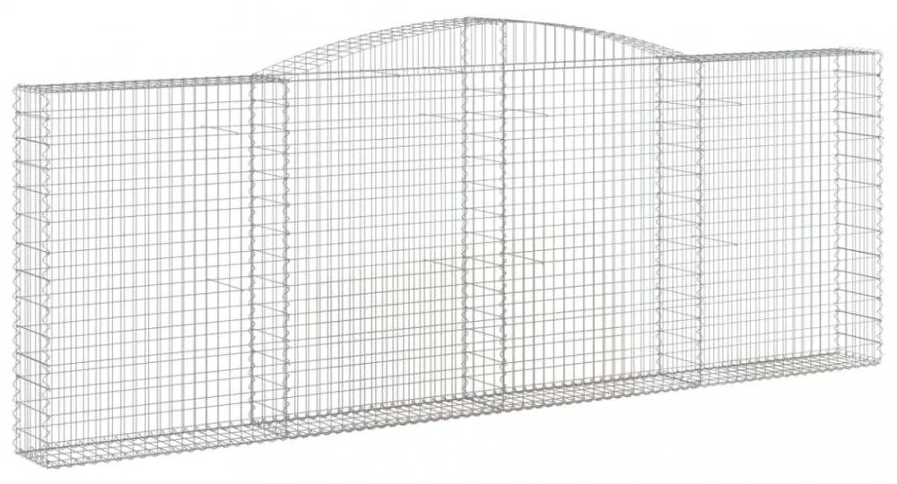 íves horganyzott vas gabion kosár 400x30x140/160 cm