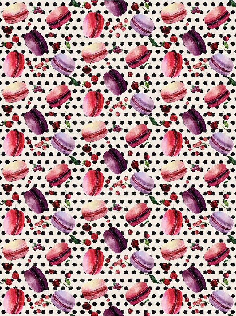 Fotótapéta Makaróni vinil pasztell édességek 184x254 +ragasztó