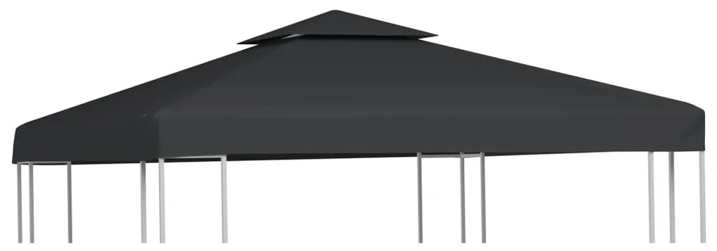vidaXL sötétszürke csere pavilon ponyvatető 310 g/m² 3 x 3 m
