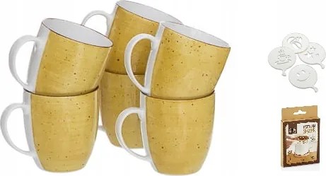 Lubiana Porcelán Kávés Bögre Szett 6 Bögre Ajándék Bögre 380 ML