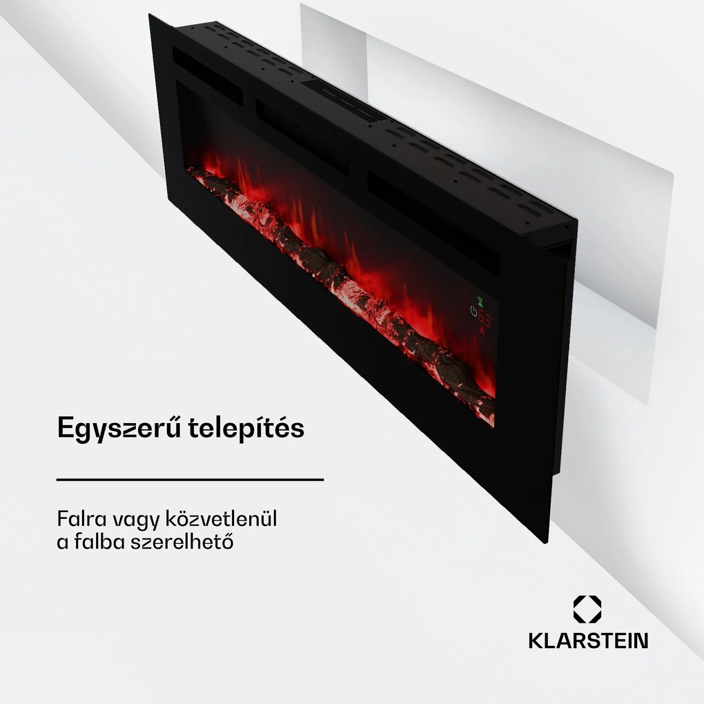 Galeras Smart Intelligens elektromos kandalló, 2 hőmérséklet beállítás, 16 - 30°, LED lángillúzió, IOT csatlakozási lehetőség