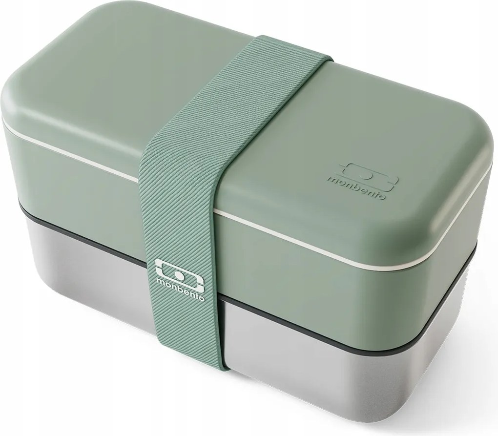 Monbento Sense Original bento uzsonnásdoboz 1,2 l Zöld Natural