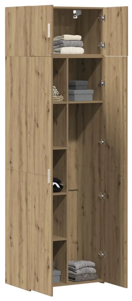 Tárolószekrény kézműves tölgy 70 x 42,5 x 225 cm Faanyag