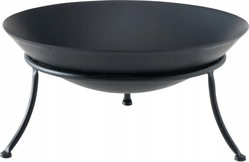 Lakkozott Vas Kerti Tűzhely Fekete 23 X 47 CM Kertbe