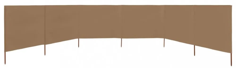 tópszínű szövet 6-paneles szélfogó 800 x 160 cm