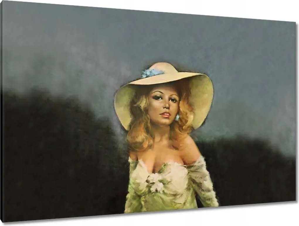 Vászonkép 120x80 Brigitte Bardot Kalap