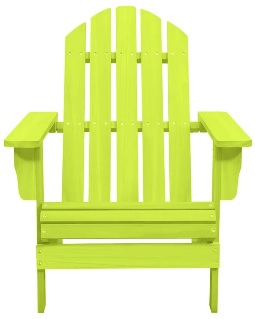 vidaXL zöld tömör fenyőfa kerti Adirondack szék