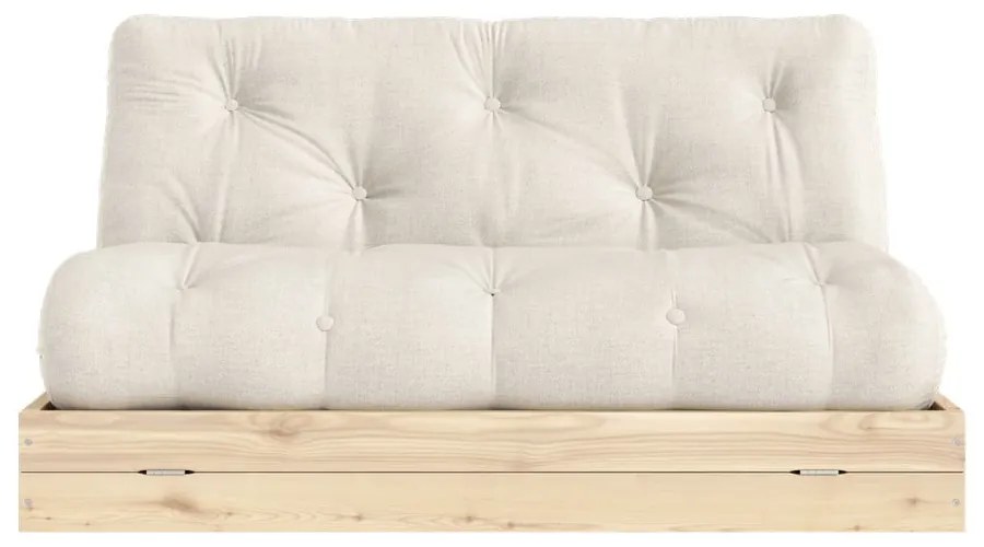 Bézs len kinyitható kanapé 145 cm Flip – Karup Design