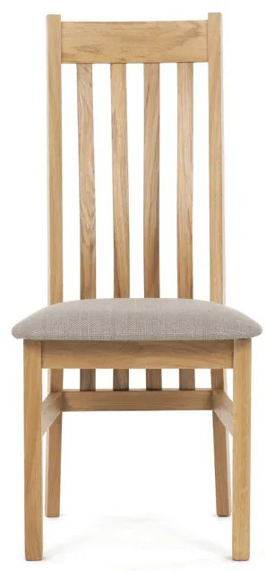 Natúr Tömörfa Étkezőszék, Bézs Üléssel. C-2100 CRM2