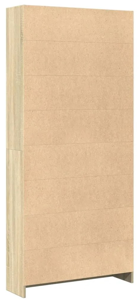 sonoma tölgy színű szerelt fa könyvespolc 80 x 24 x 176 cm