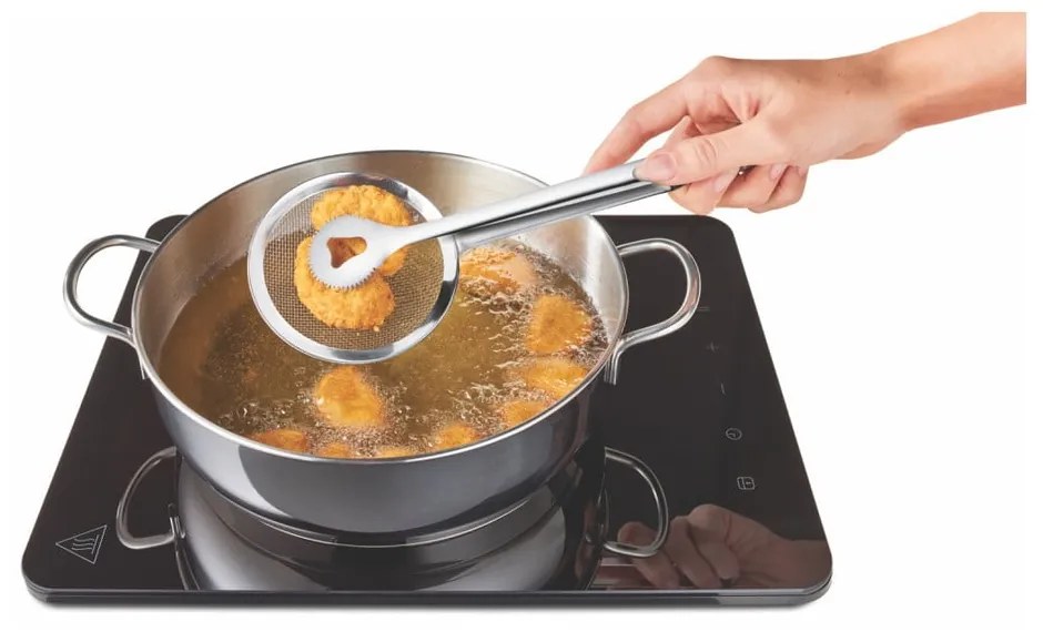 Tongs rozsdamentes acél sültszedő kanál - Metaltex