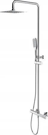 Falra Szerelhető Termosztatikus Zuhanyoszlop, Króm
