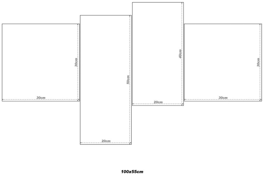 Gario 4 részes vászonkép fotóból Méret: 100 x 70 cm