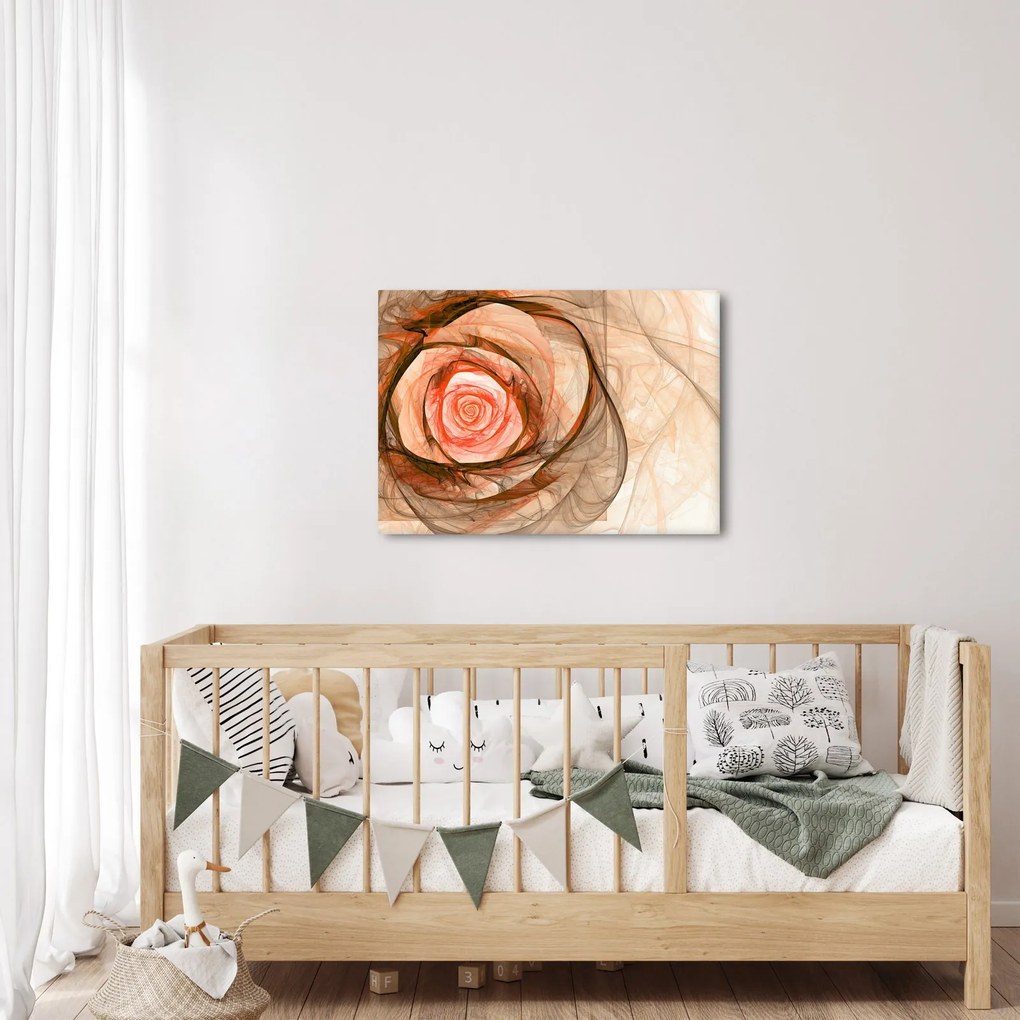 Kép - Absztrakt rózsaszín rózsaszín fehér háttérrel (70x50 cm)