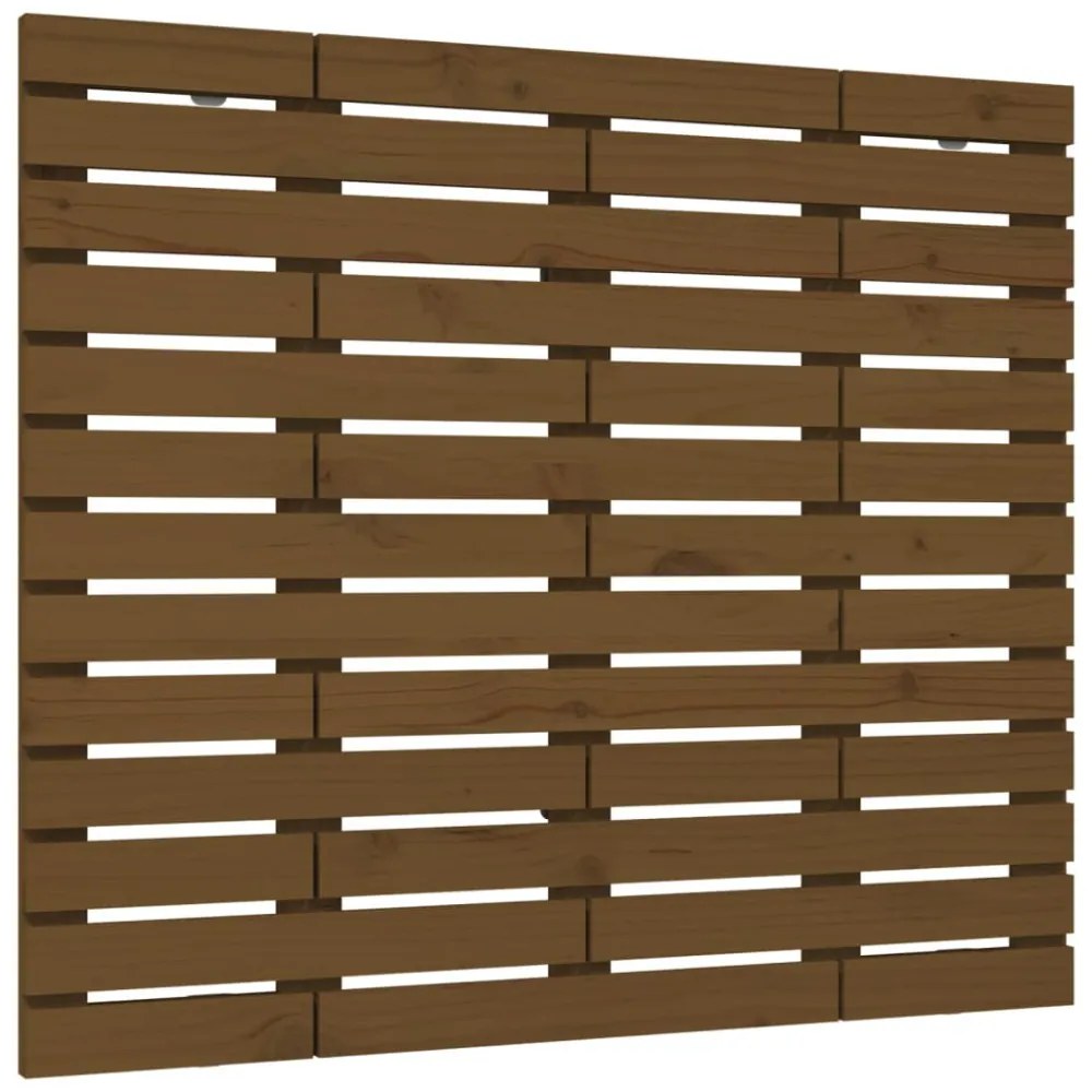 mézbarna tömör fenyőfa fali fejtámla 96 x 3 x 91,5 cm