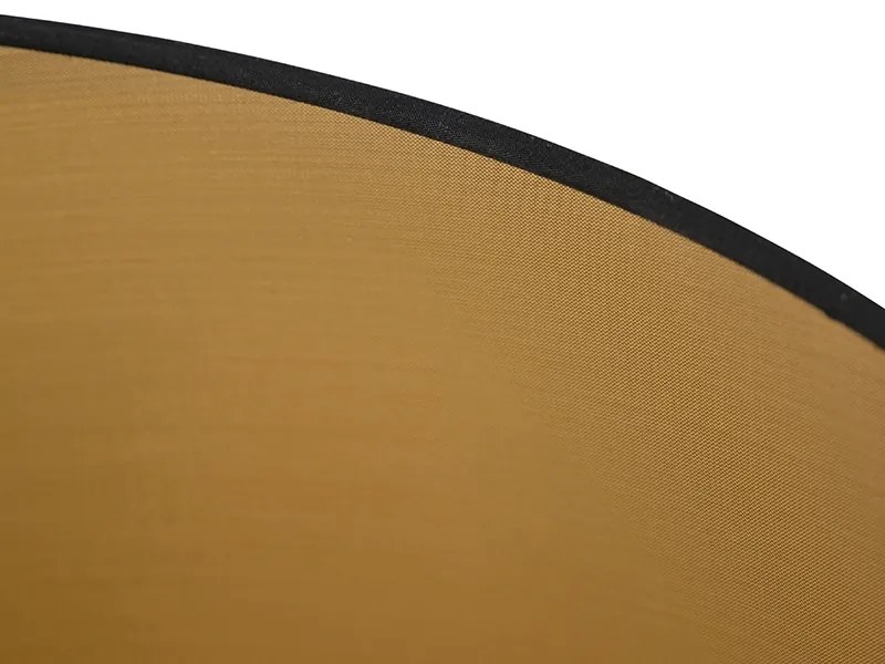 Pamut lámpabúra fekete 45/50/28 arany belsővel